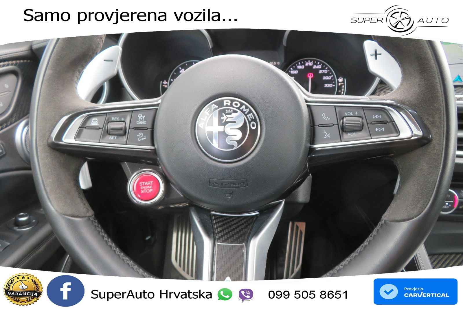Alfa Romeo Stelvio Quadrifoglio 2.9 V6 Bi-Turbo (520 KS) Q4 Automatic LED+GR SJED+ACC