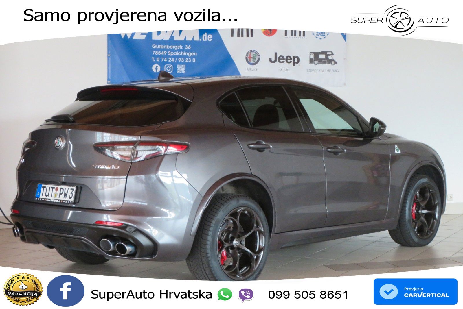 Alfa Romeo Stelvio Quadrifoglio 2.9 V6 Bi-Turbo (520 KS) Q4 Automatic LED+GR SJED+ACC