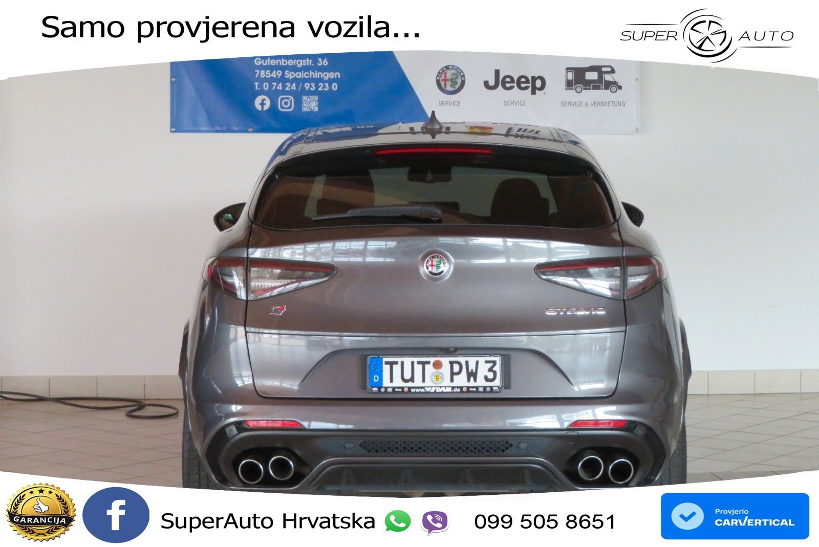 Alfa Romeo Stelvio Quadrifoglio 2.9 V6 Bi-Turbo (520 KS) Q4 Automatic LED+GR SJED+ACC