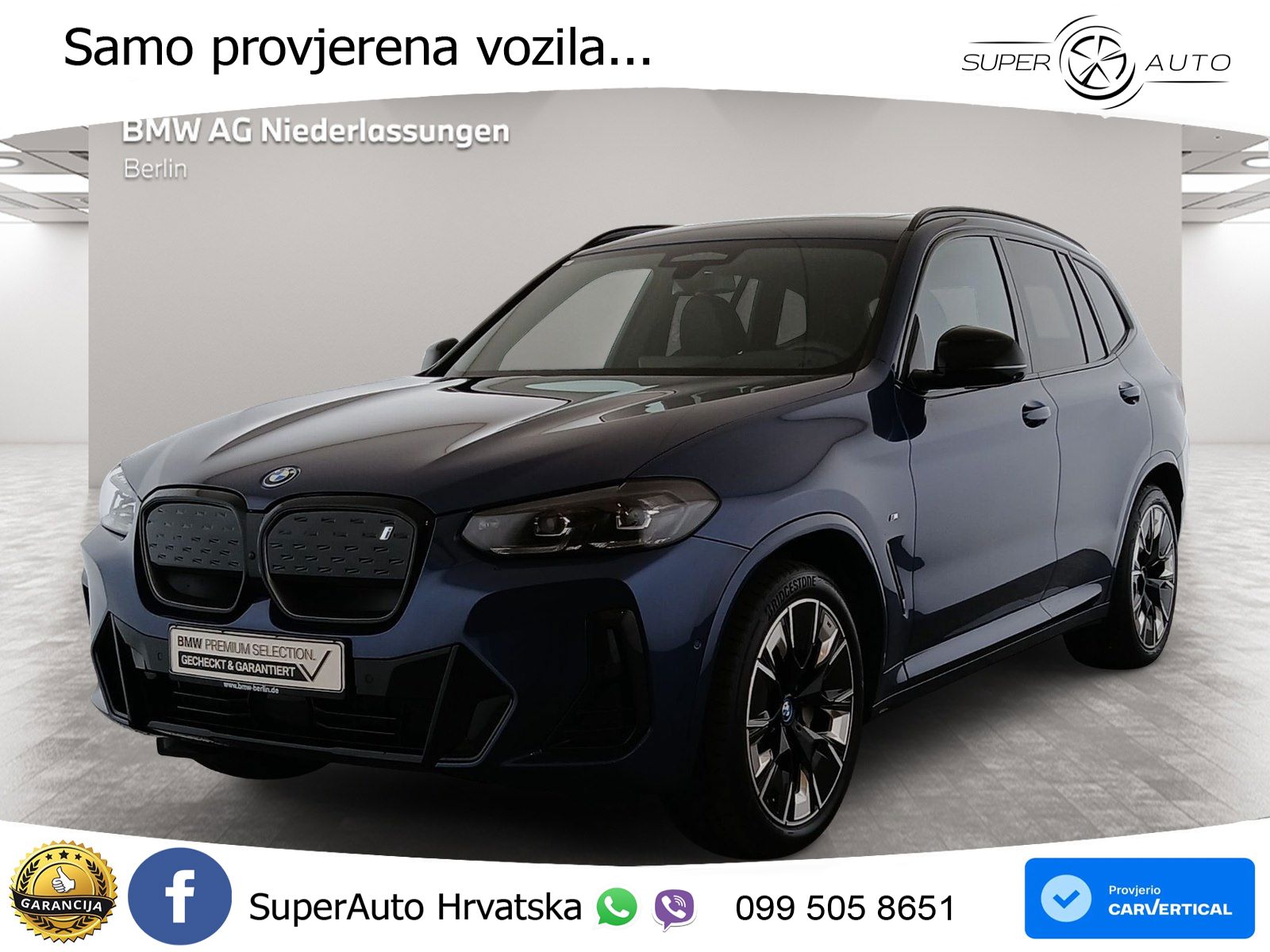 BMW iX3 80 kWh (286 KS) M Sport LED+GR SJED+ACC
