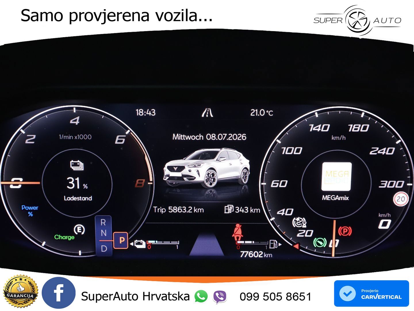 Cupra Formentor 1.4 TSI (245 KS) e-Hybrid DSG VZ LED+GR SJED+ACC