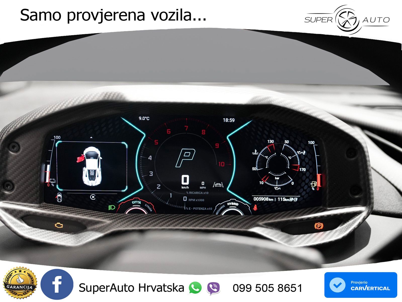 Lamborghini Revuelto 6.5 V12 (1015 KS) 4WD DCT LED+ACC