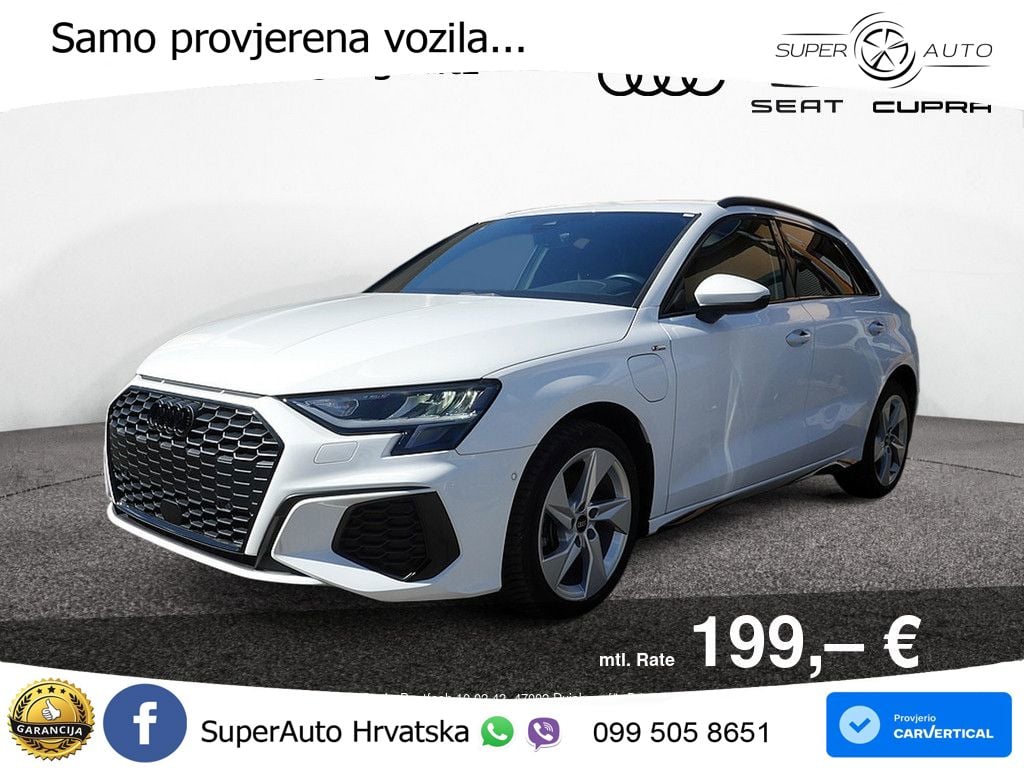 Audi A3 40 TFSIe (204 KS) S tronic LED+GR SJED+ACC