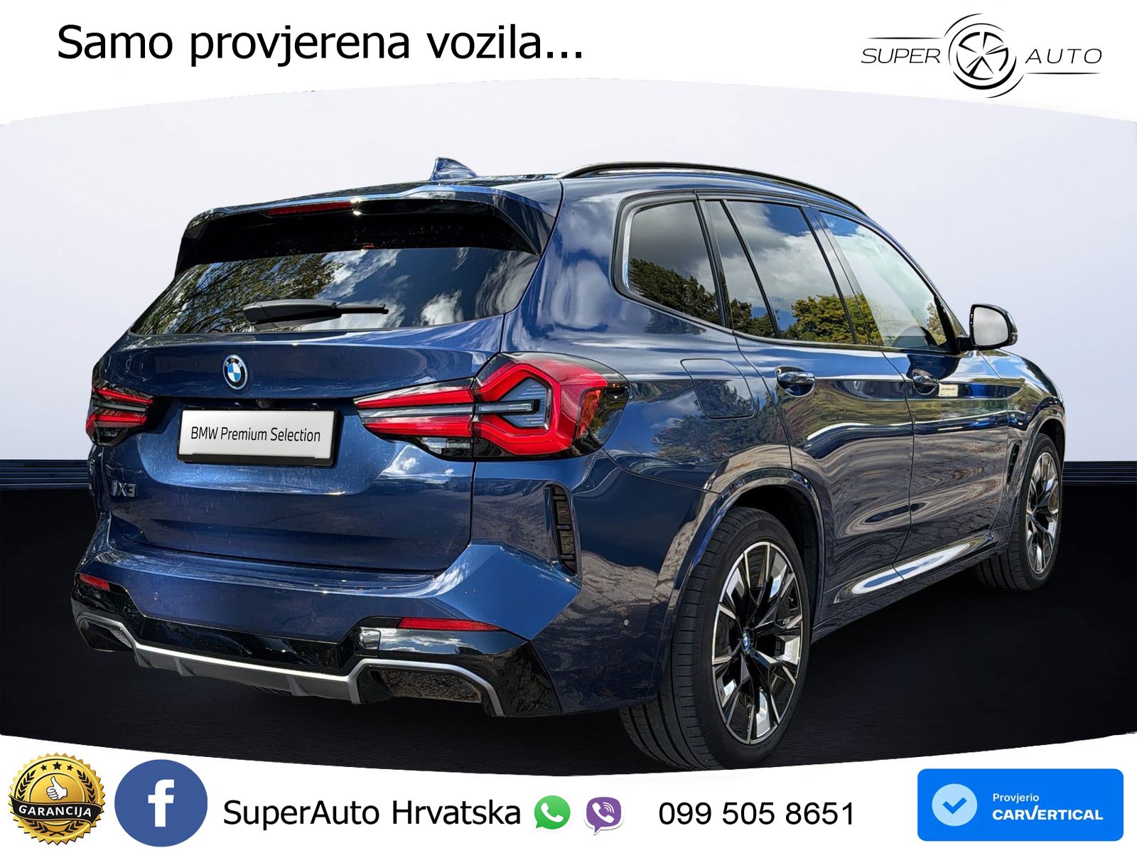BMW iX3 80 kWh (286 KS) M Sport LED+GR SJED+ACC
