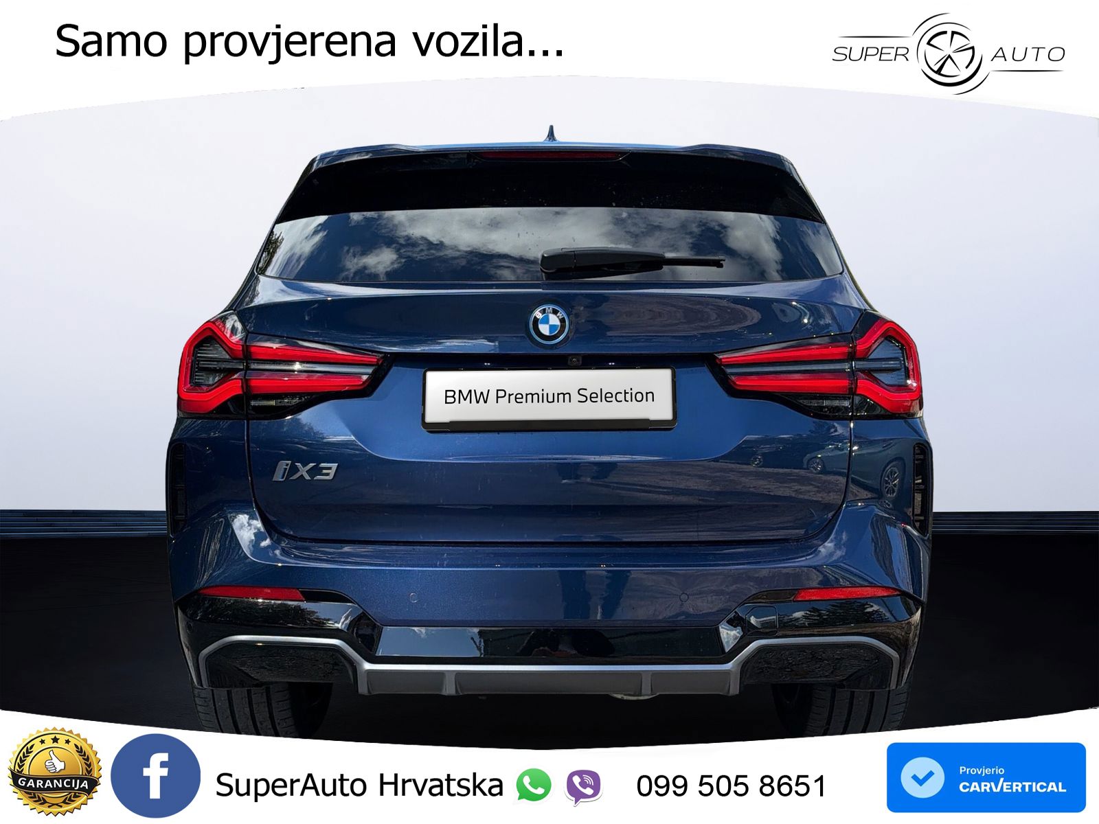 BMW iX3 80 kWh (286 KS) M Sport LED+GR SJED+ACC