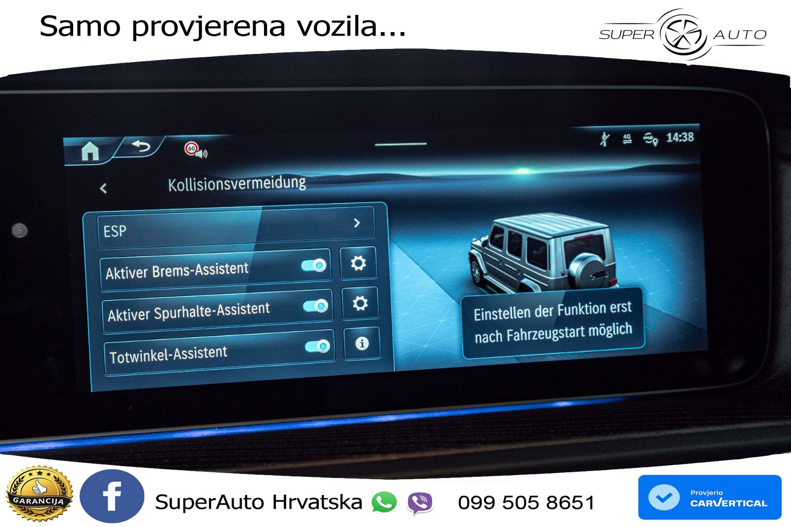 Mercedes G 450d Long (367 KS) 4MATIC 9G-TRONIC ZRAČNI+ACC+4xGR SJED+360