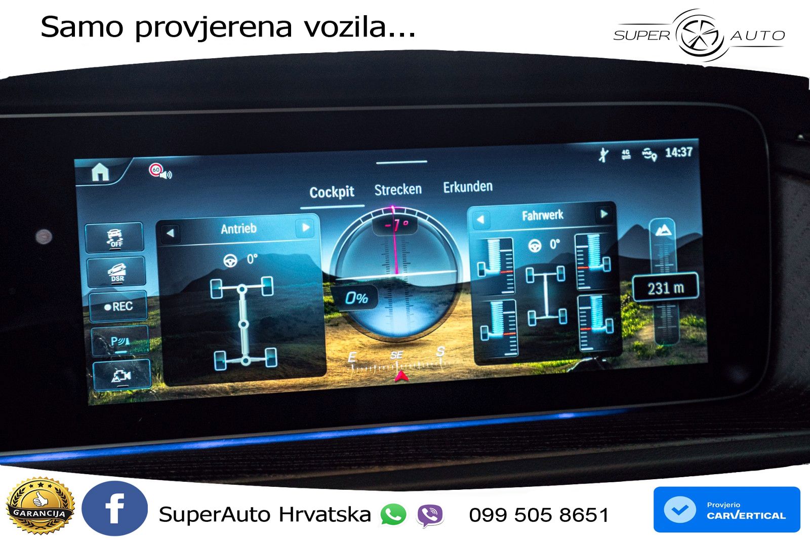 Mercedes G 450d Long (367 KS) 4MATIC 9G-TRONIC ZRAČNI+ACC+4xGR SJED+360