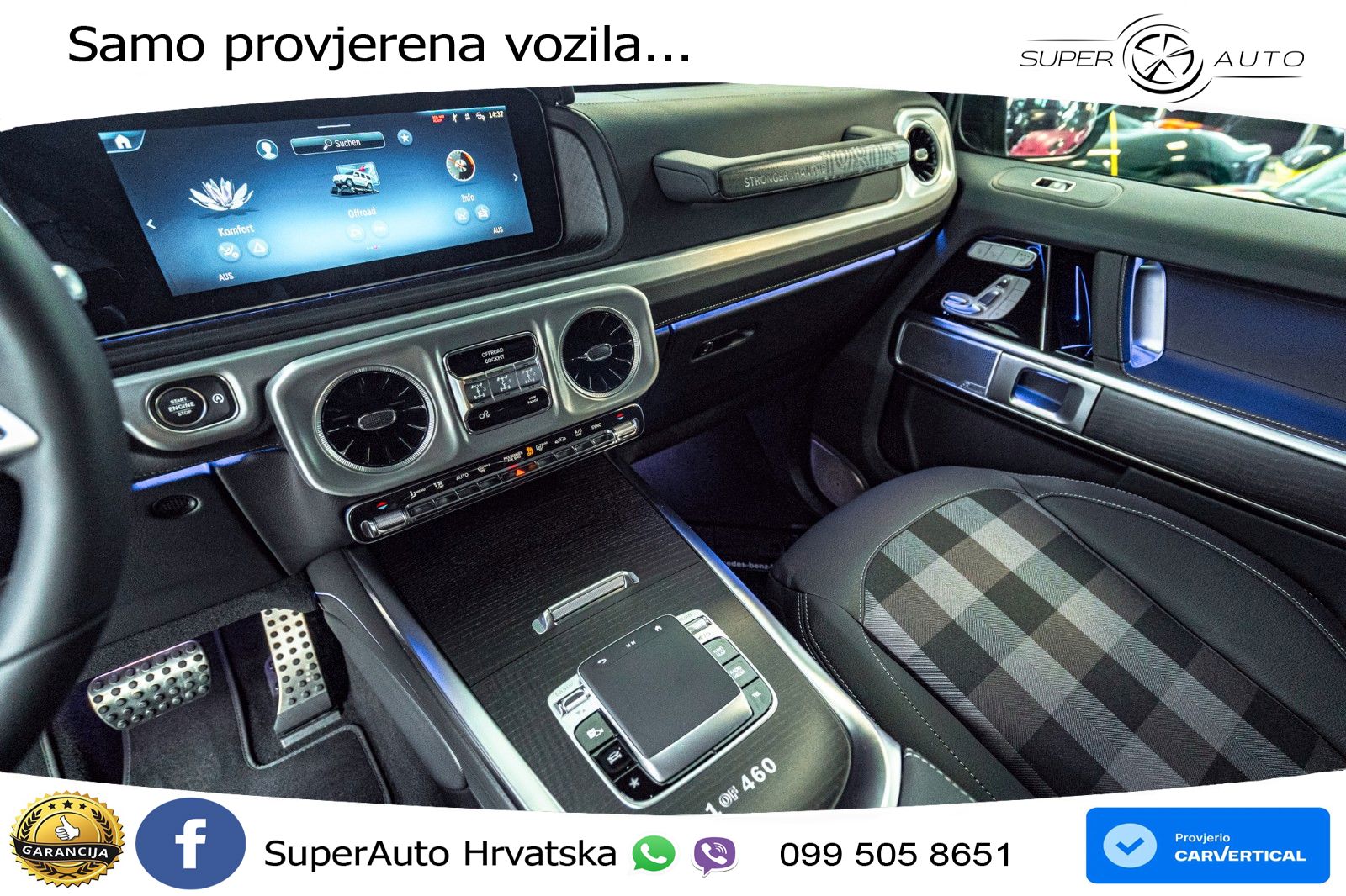 Mercedes G 450d Long (367 KS) 4MATIC 9G-TRONIC ZRAČNI+ACC+4xGR SJED+360