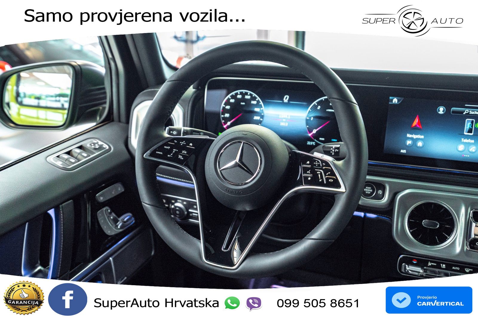 Mercedes G 450d Long (367 KS) 4MATIC 9G-TRONIC ZRAČNI+ACC+4xGR SJED+360