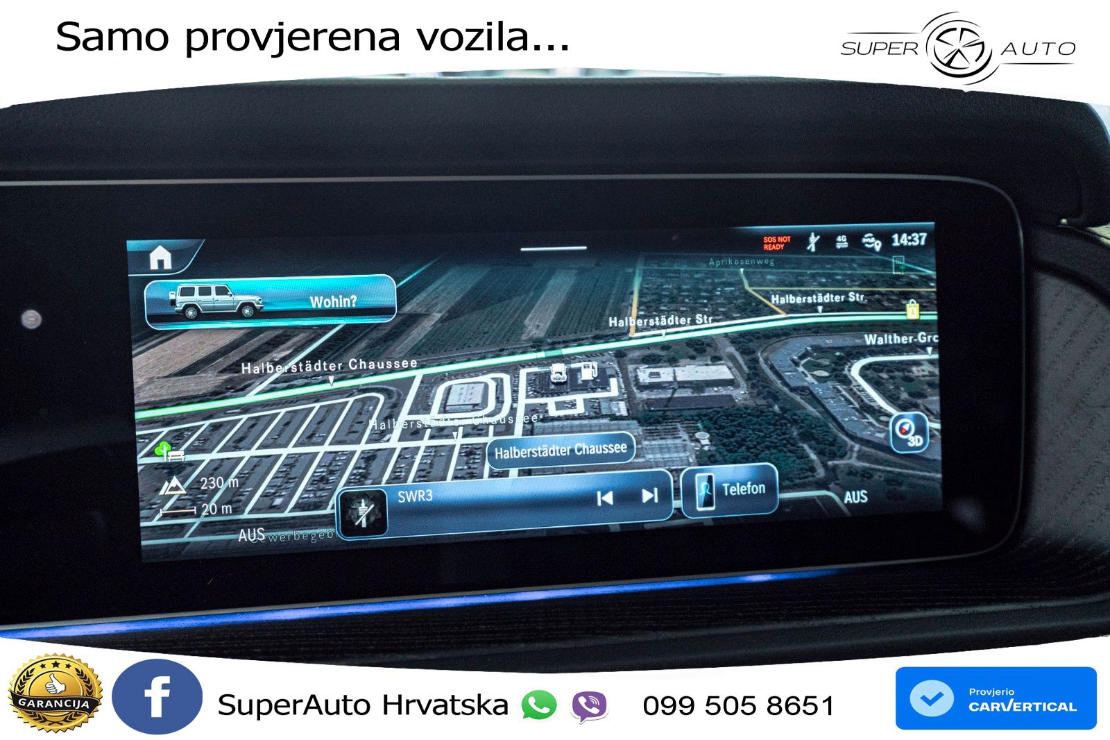 Mercedes G 450d Long (367 KS) 4MATIC 9G-TRONIC ZRAČNI+ACC+4xGR SJED+360