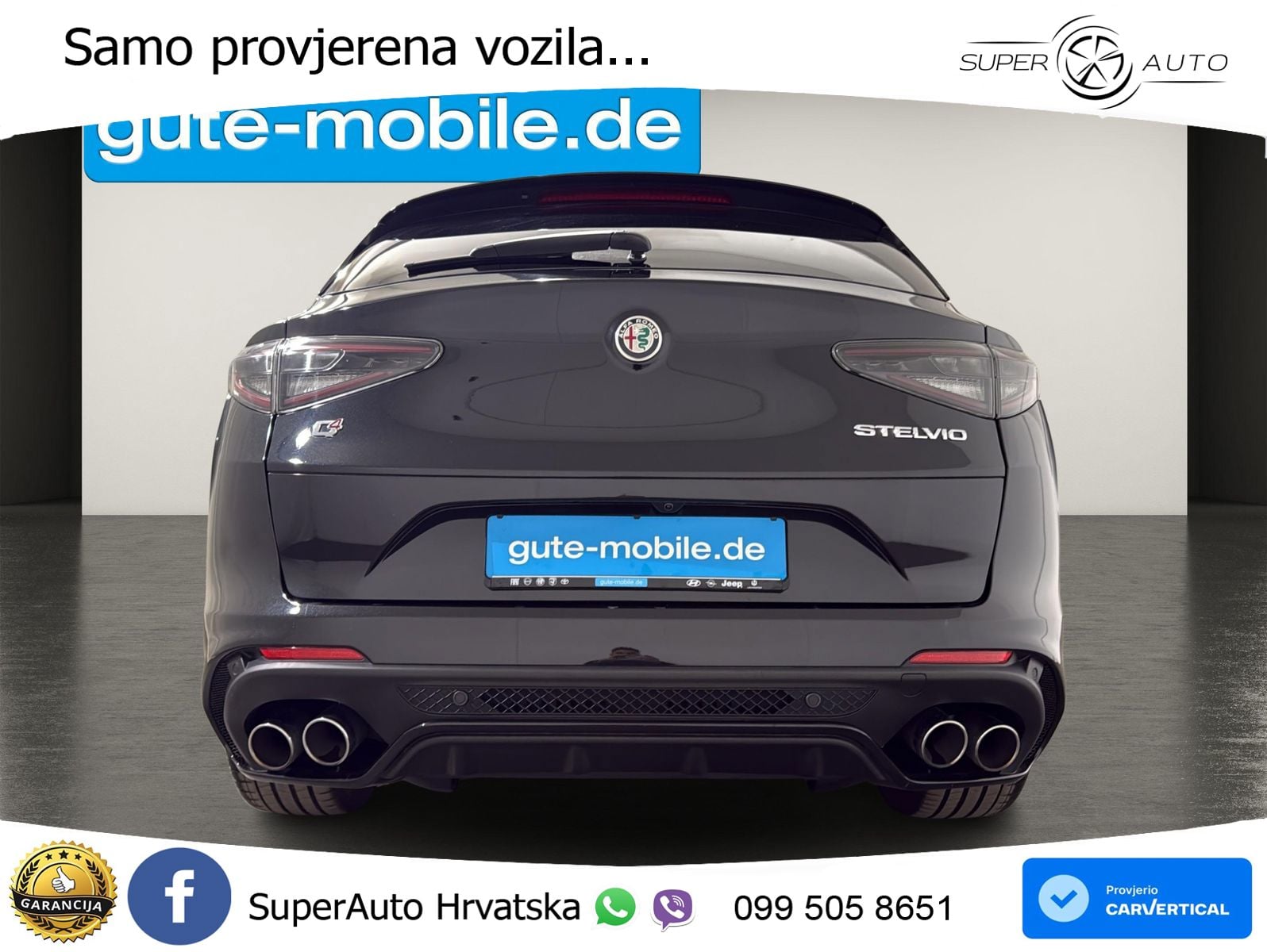 Alfa Romeo Stelvio Quadrifoglio 2.9 V6 Bi-Turbo (520 KS) Q4 Automatic MATRIX+GR SJED+KAM
