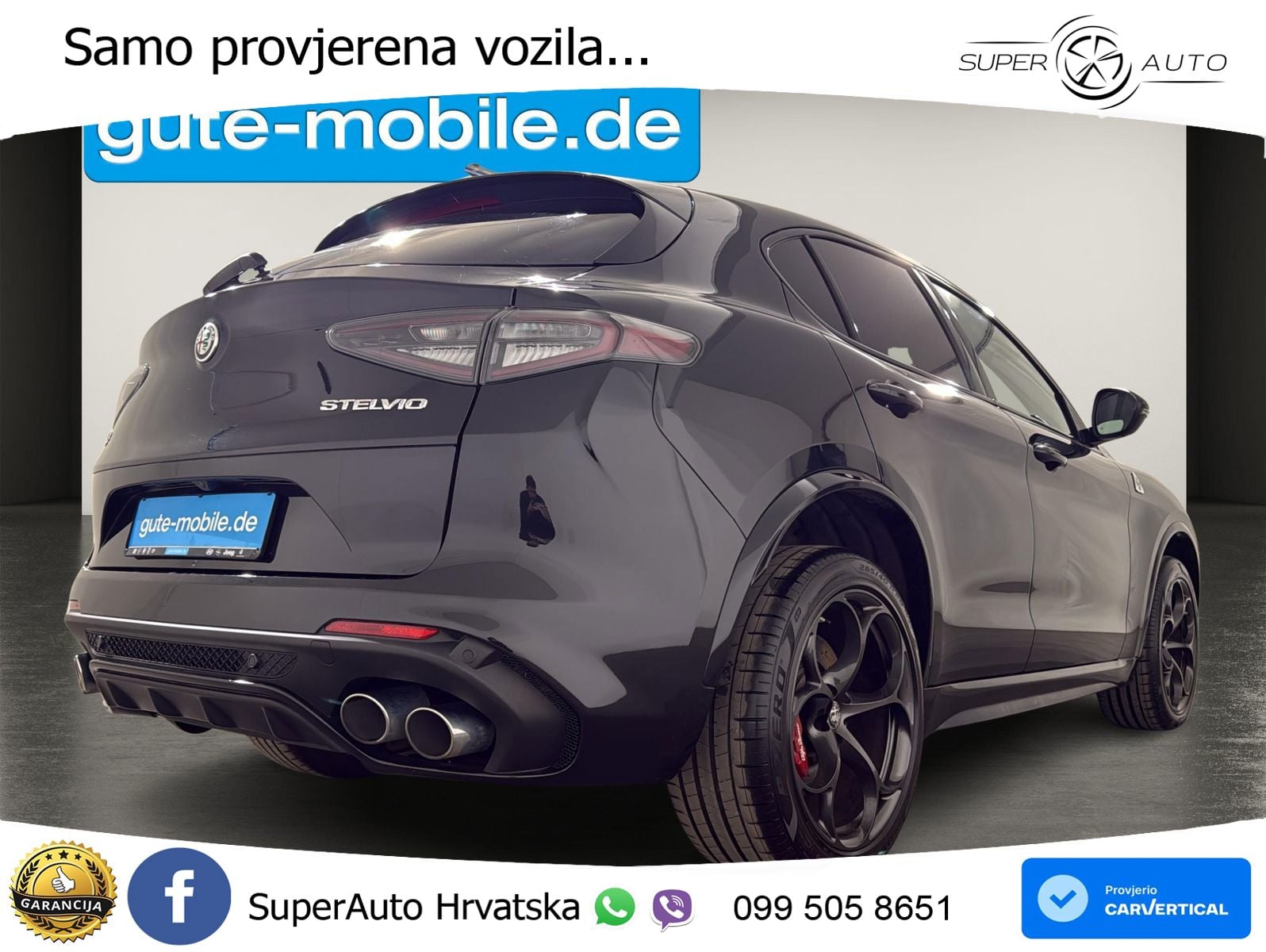 Alfa Romeo Stelvio Quadrifoglio 2.9 V6 Bi-Turbo (520 KS) Q4 Automatic MATRIX+GR SJED+KAM