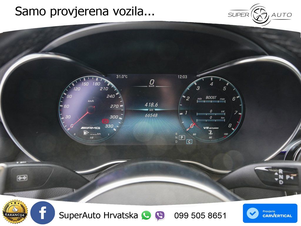 Mercedes GLC Coupe AMG 63 V8 (476 KS) 4MATIC+ MCT ZRAČNI+ACC+4xGR SJED+KAM