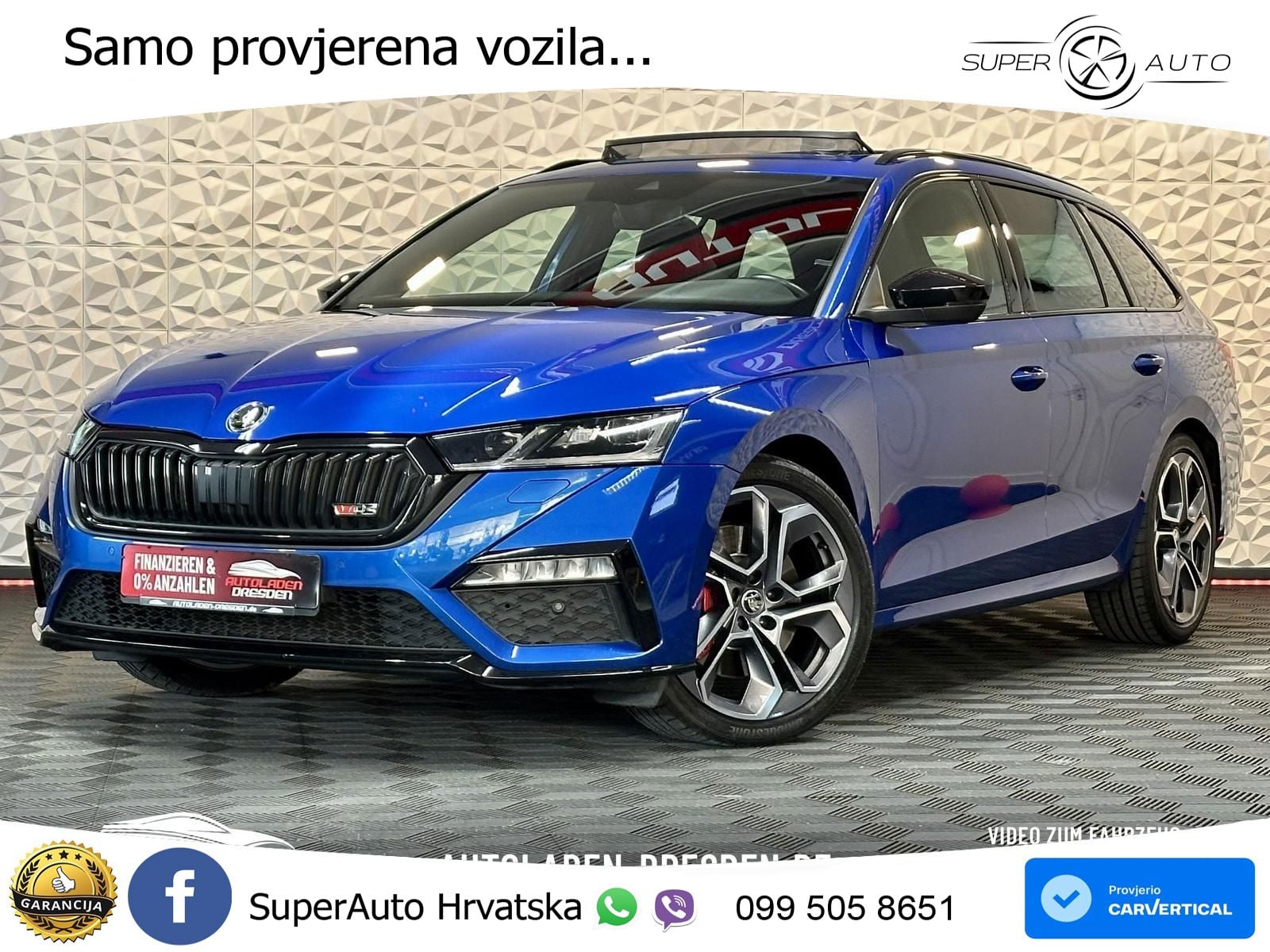 Škoda Octavia Combi RS 2.0 TSI (245 KS) DSG LED+GR SJED+ACC