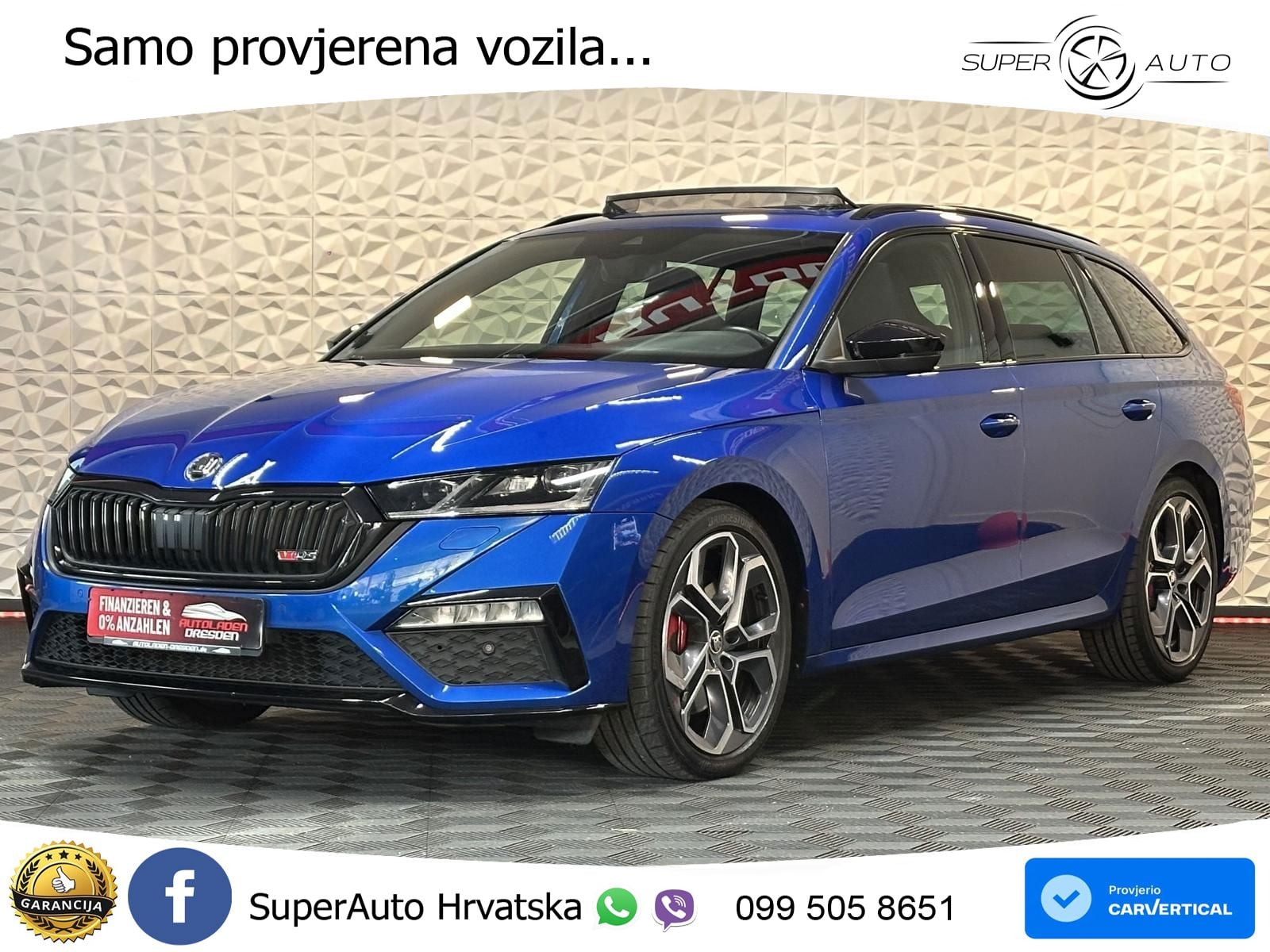 Škoda Octavia Combi RS 2.0 TSI (245 KS) DSG LED+GR SJED+ACC