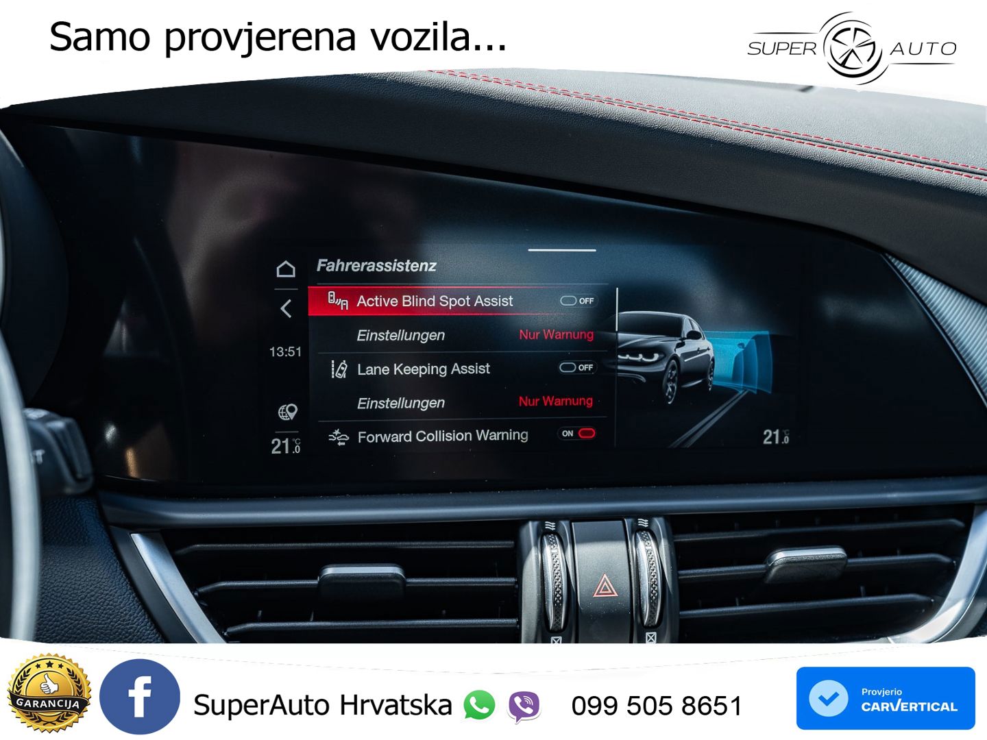Alfa Romeo Giulia 2.0 Turbo (280 KS) Q4 Automatic LED+GR SJED+ACC