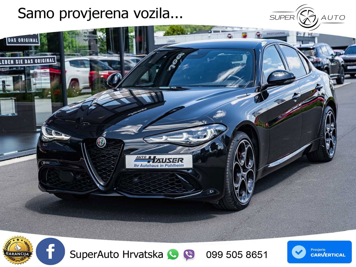 Alfa Romeo Giulia 2.0 Turbo (280 KS) Q4 Automatic LED+GR SJED+ACC