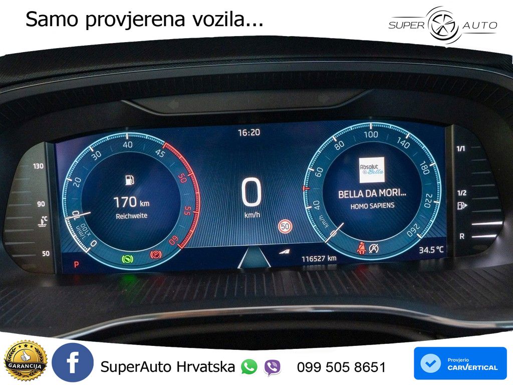 Škoda Octavia Combi RS 2.0 TDI (200 KS) 4x4 DSG LED+GR SJED+ACC