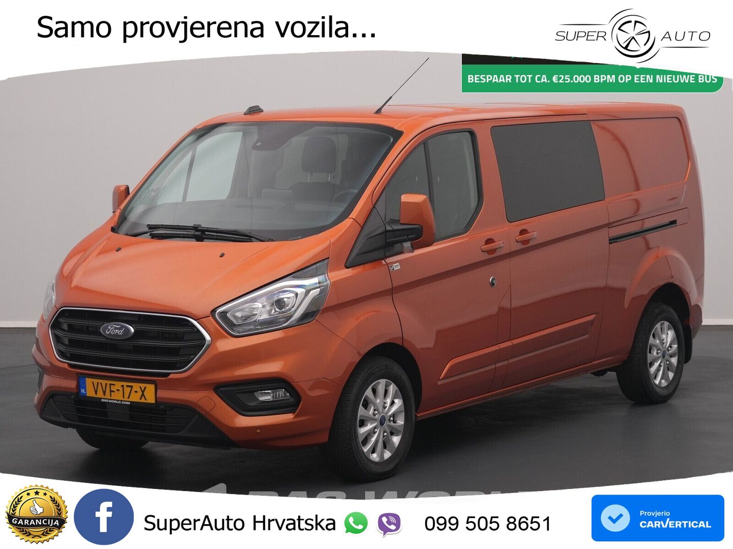Ford Transit Custom 170pk Automaat L2H1 Dubbele Cabin 170 KS