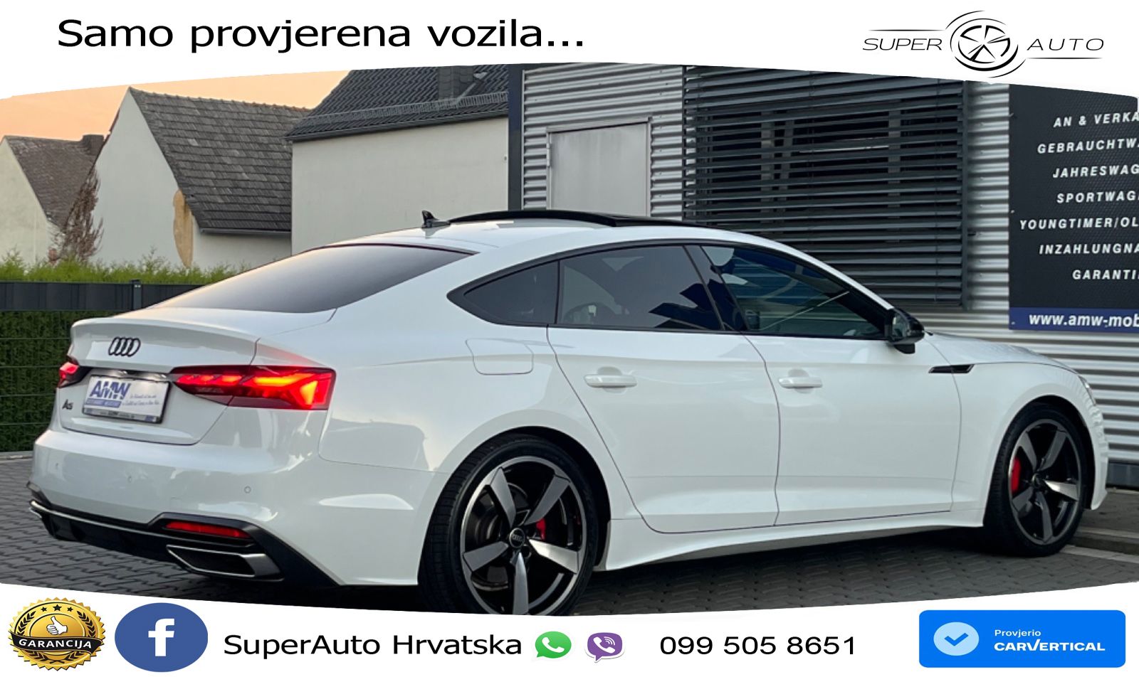 Audi A5 Sportback  40 TFSI (204 KS) S tronic S line LED+GR SJED+ACC