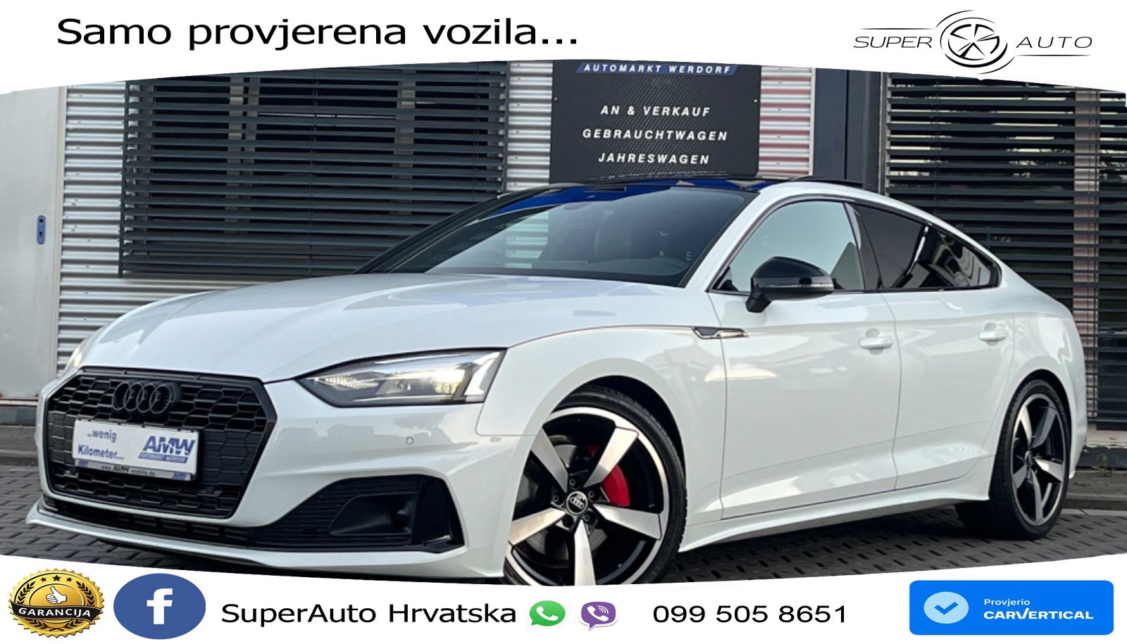 Audi A5 Sportback  40 TFSI (204 KS) S tronic S line LED+GR SJED+ACC