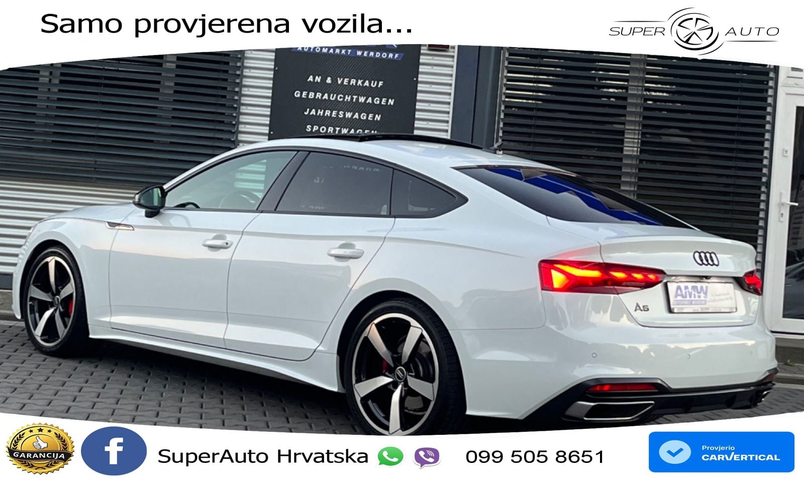 Audi A5 Sportback  40 TFSI (204 KS) S tronic S line LED+GR SJED+ACC