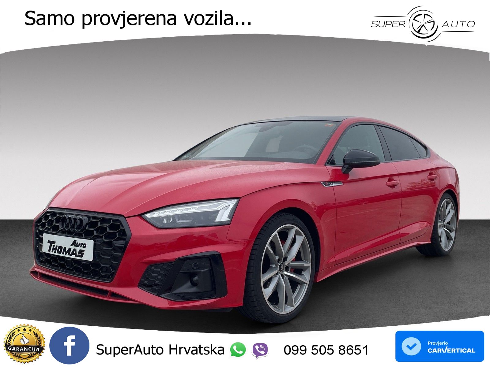 Audi A5 Sportback 40 TDI (204 KS) S tronic S line MATRIX+GR SJED+KAM