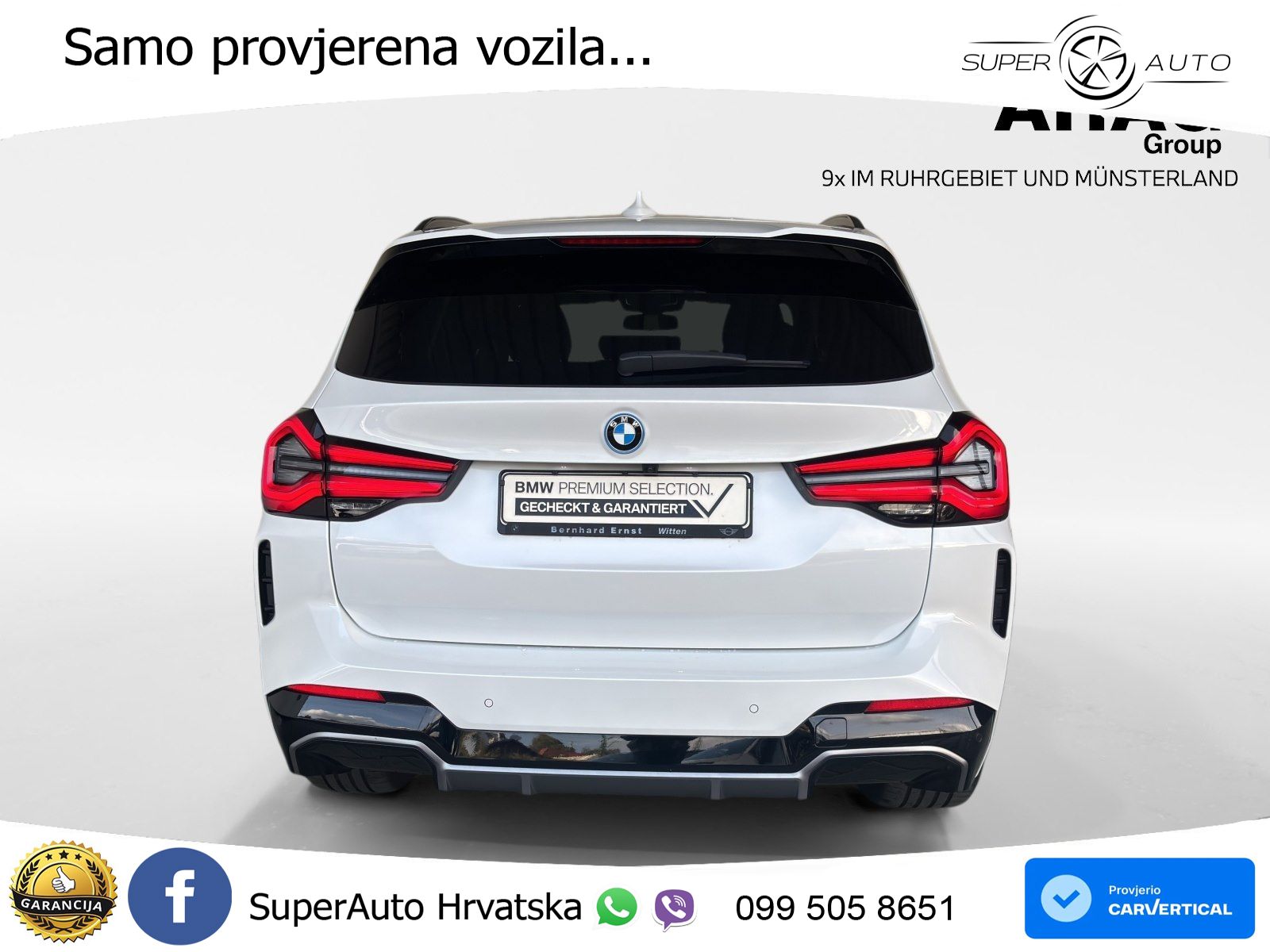 BMW iX3 80 kWh (286 KS) ACC+HEAD+GR SJED+360+PANO