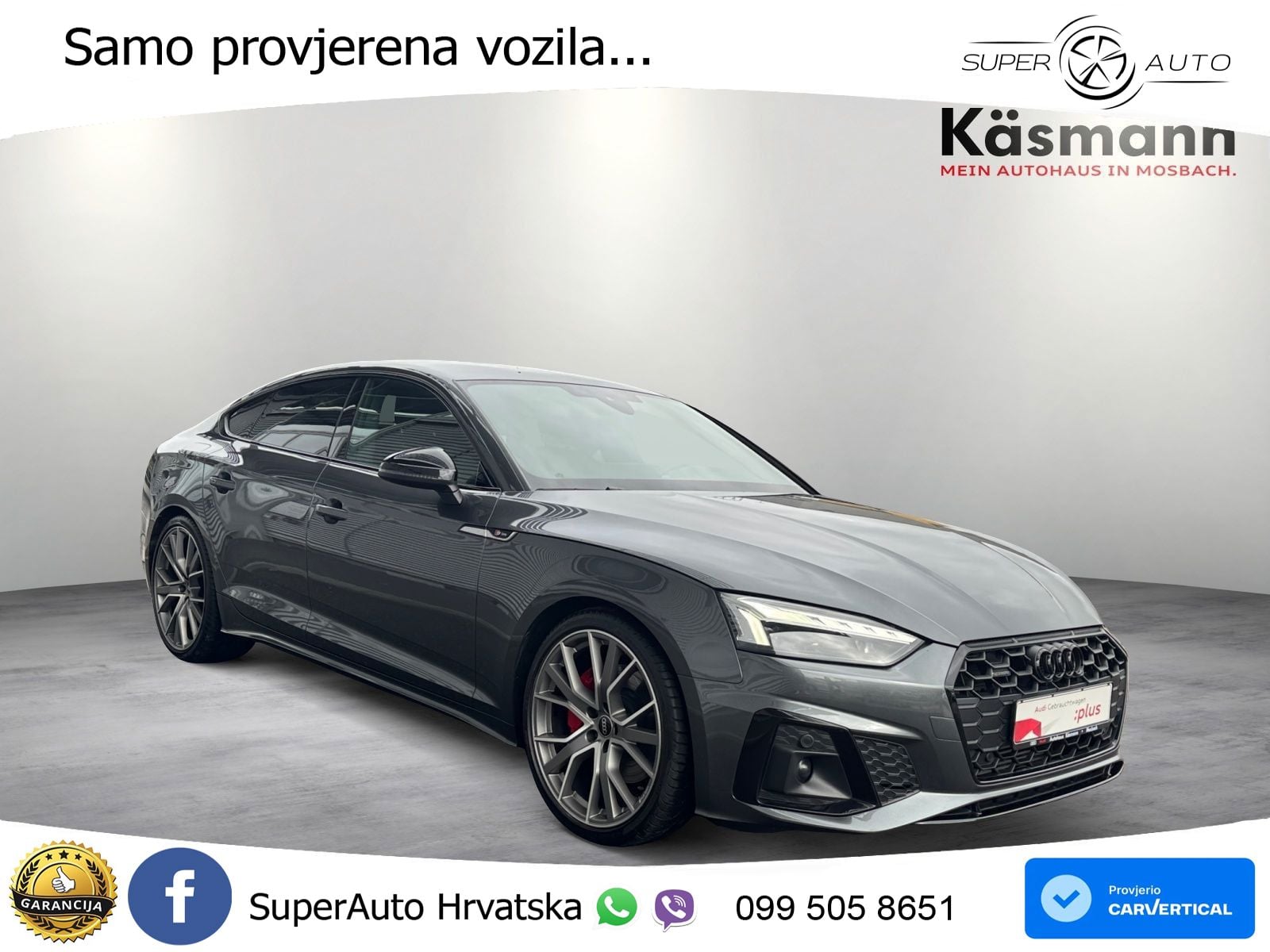 Audi A5 Sportback 45 TFSI (265 KS) quattro S tronic S line MATRIX+GR SJED+KAM
