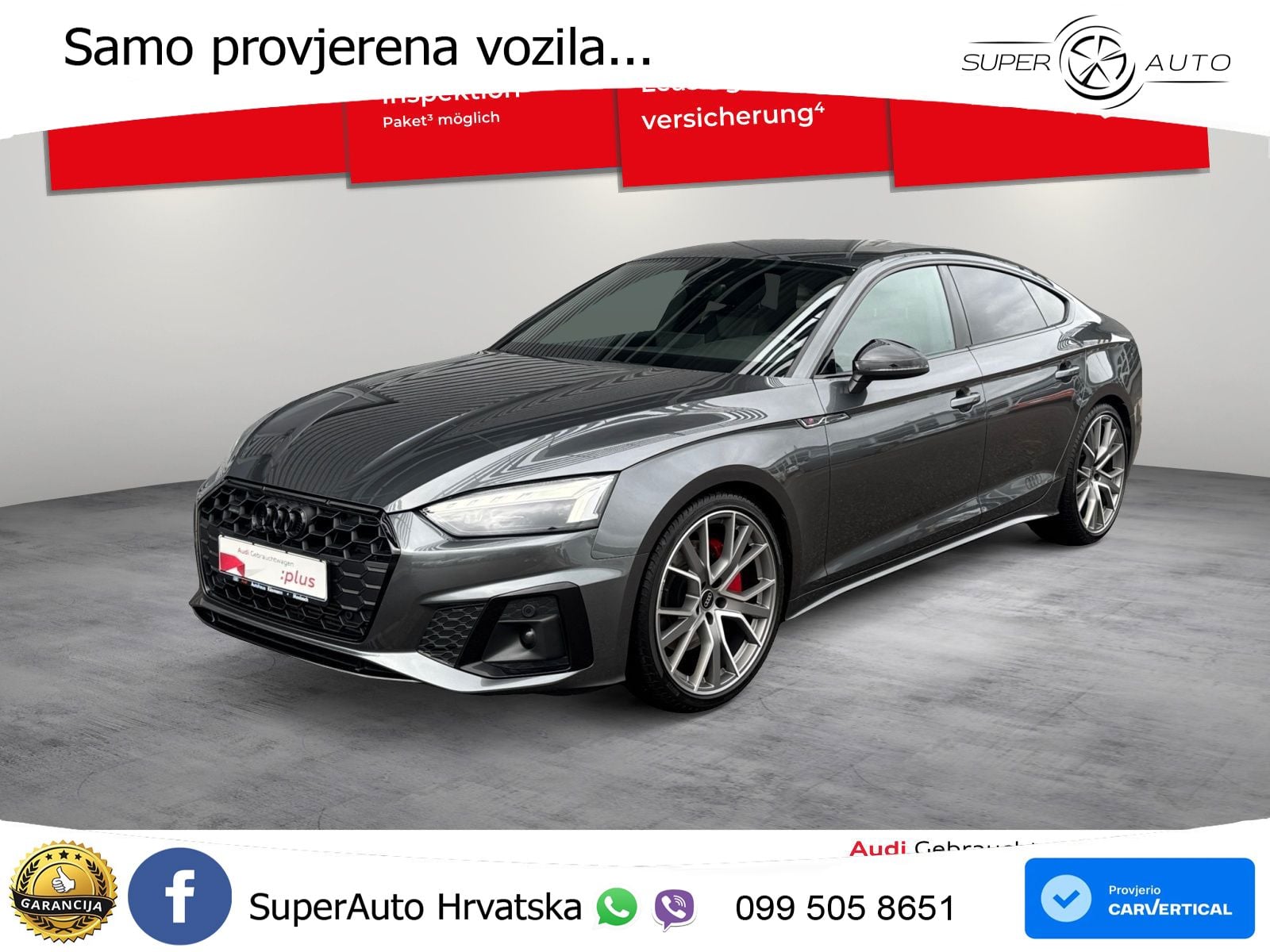 Audi A5 Sportback 45 TFSI (265 KS) quattro S tronic S line MATRIX+GR SJED+KAM