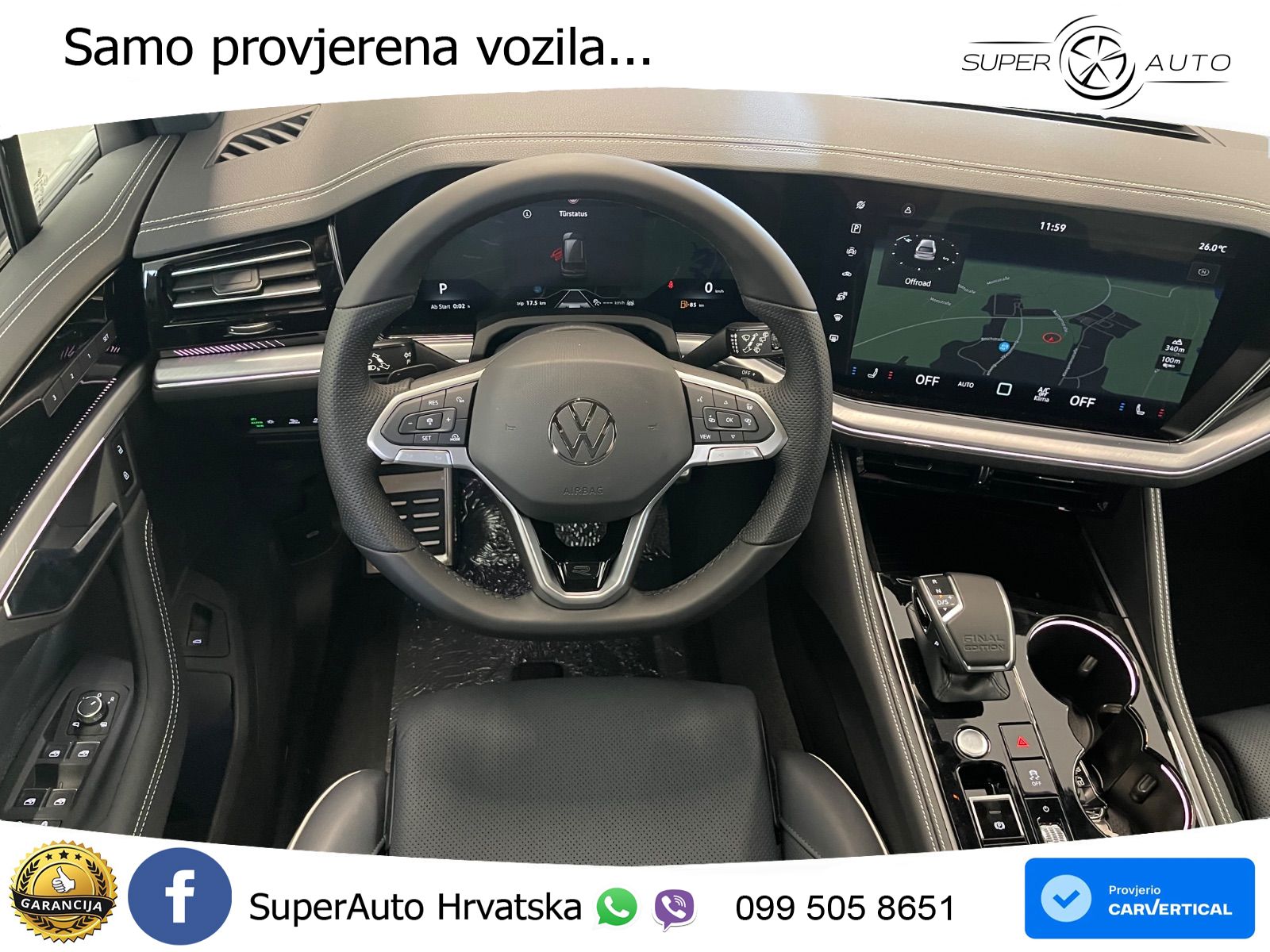 Volkswagen Touareg 3.0 V6 TDI (286 KS) 4MOTION Tiptronic R-Line ZRAČNI+ACC+GR SJED+KAM+PANO