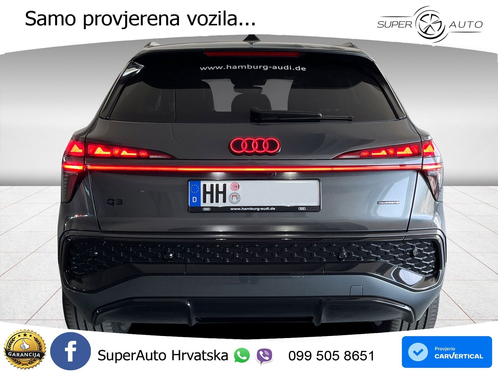 Audi Q3 2.0 TFSI (265 KS) quattro S tronic S line LED+GR SJED+ACC