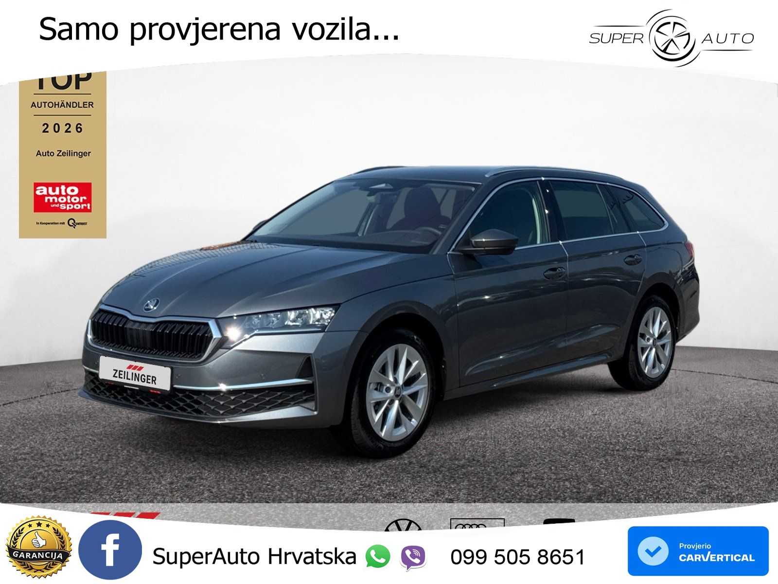 Škoda Octavia Combi 2.0 TDI (150 KS) DSG Selection LED+GR SJED+ACC