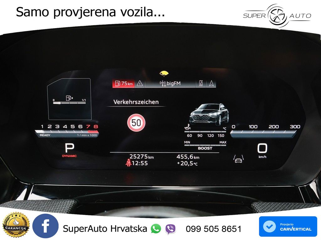 Audi S3 Limuzina 2.0 TFSI (333 KS) quattro S tronic MATRIX+GR SJED+KAM