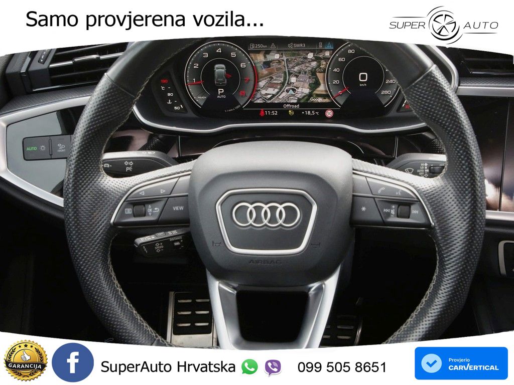 Audi Q3 40 TFSI (190 KS) quattro S tronic S line MATRIX+GR SJED+KAM