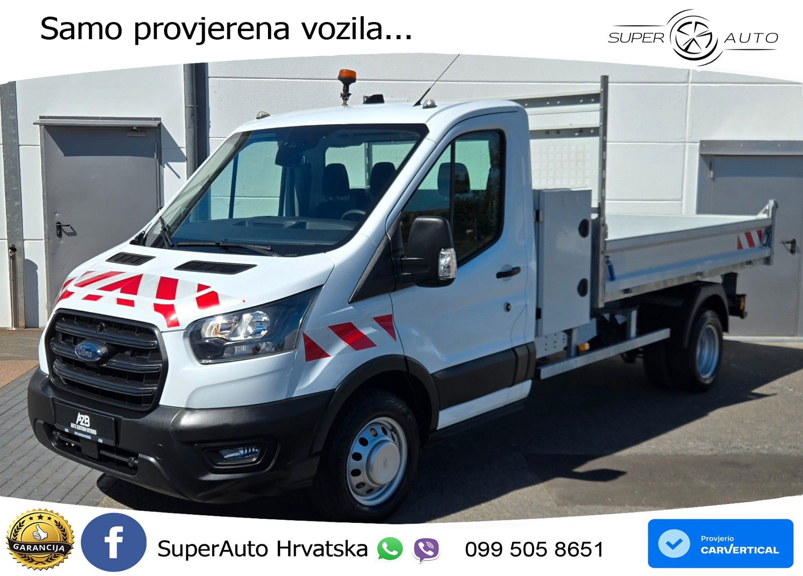 Ford Transit Kipper + Werkzeugkiste 470 Kamera/3,5AHK 170 KS