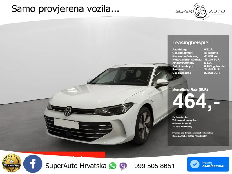 Volkswagen Passat Variant 1.5 TSI (204 KS) eHybrid DSG Business LED+GR SJED+ACC