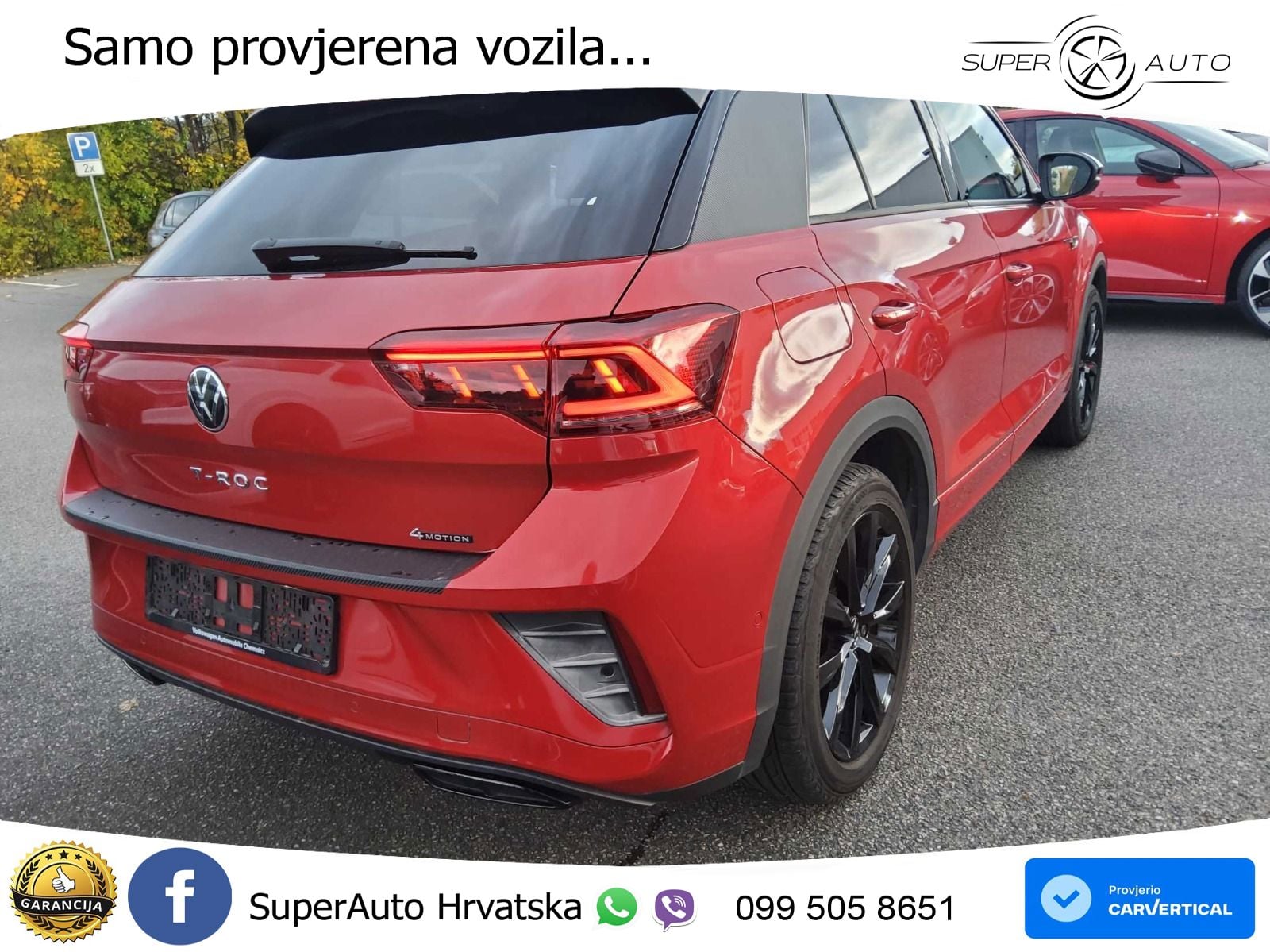 Volkswagen T-Roc 2.0 TSI (190 KS) 4M DSG R-Line LED+GR SJED+ACC