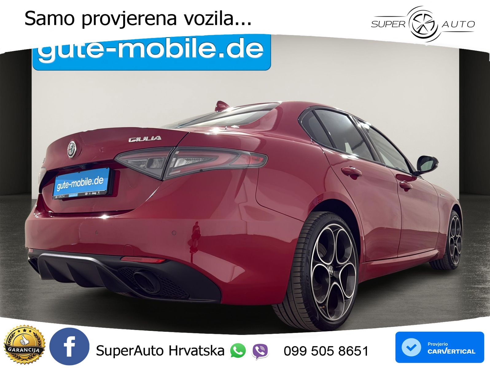 Alfa Romeo Giulia 2.0 Turbo (280 KS) Q4 Automatic LED+GR SJED+ACC