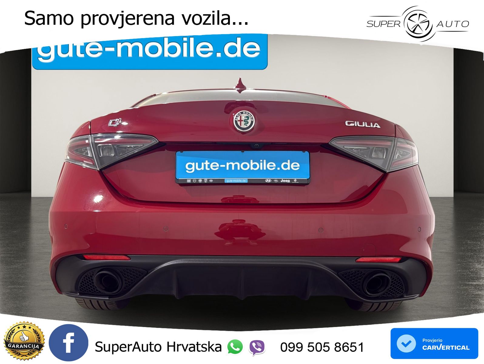 Alfa Romeo Giulia 2.0 Turbo (280 KS) Q4 Automatic LED+GR SJED+ACC