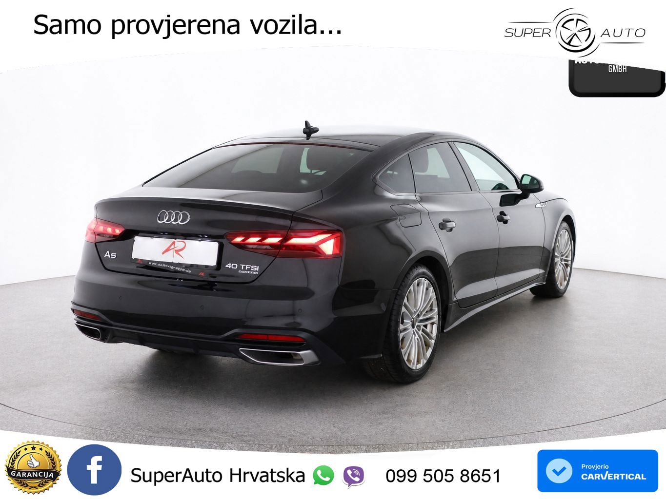 Audi A5 Sportback  40 TFSI (204 KS) quattro S tronic S line MATRIX+GR SJED+KAM