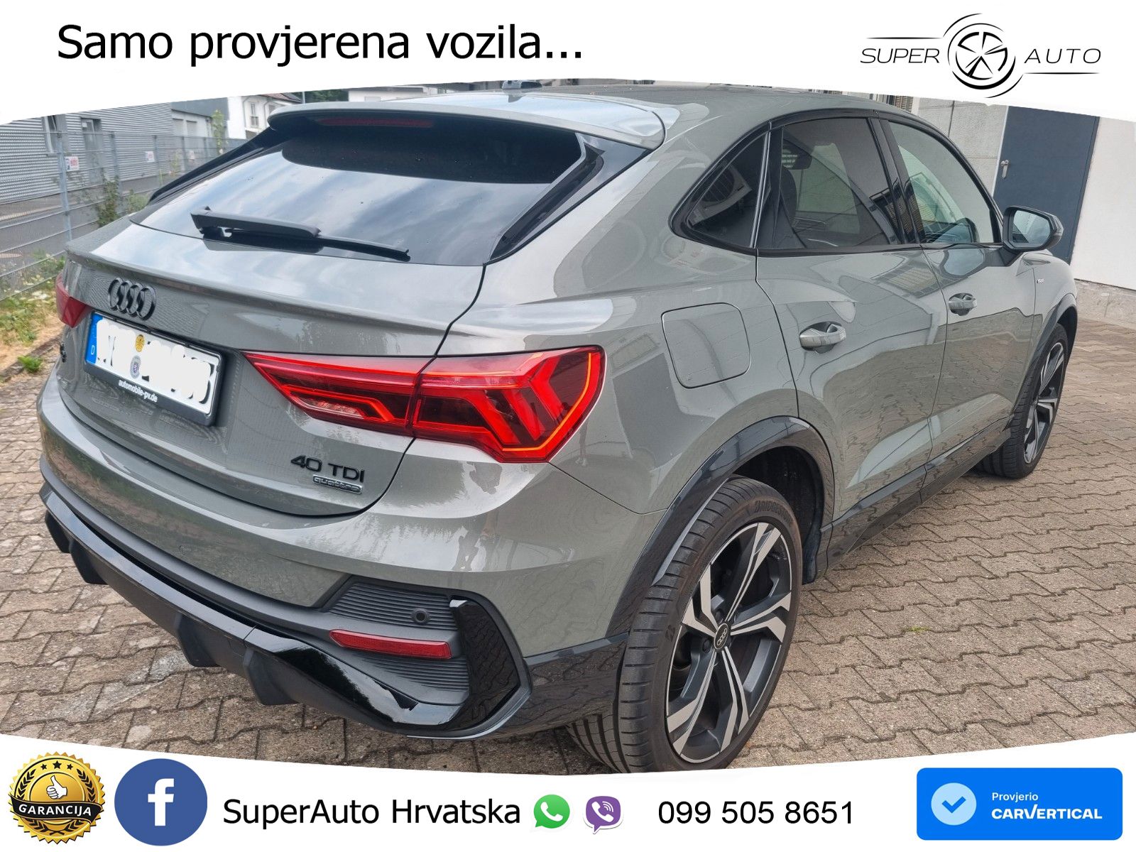 Audi Q3 Sportback 40 TDI (193 KS) quattro S tronic S line LED+GR SJED+ACC