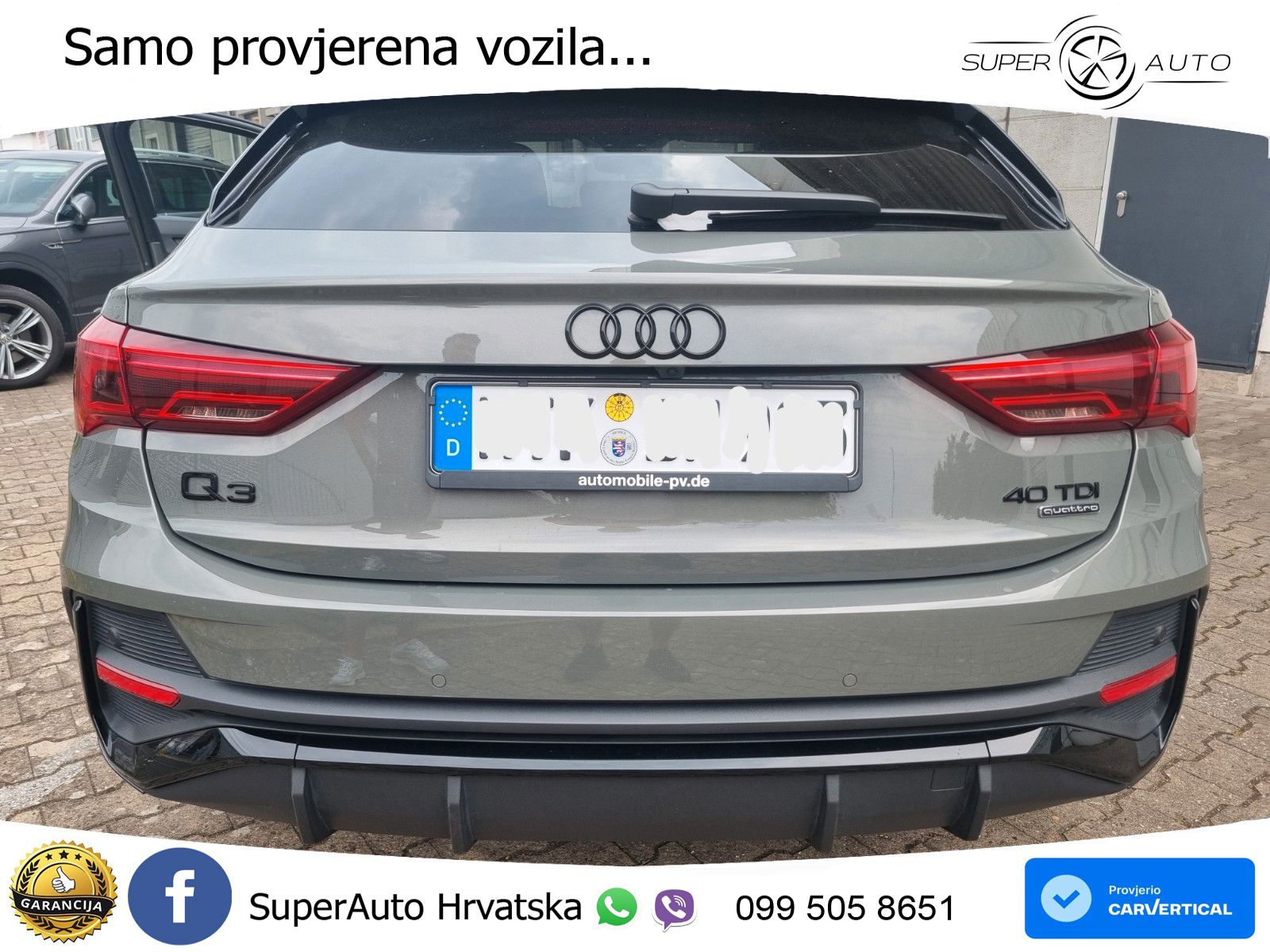 Audi Q3 Sportback 40 TDI (193 KS) quattro S tronic S line LED+GR SJED+ACC