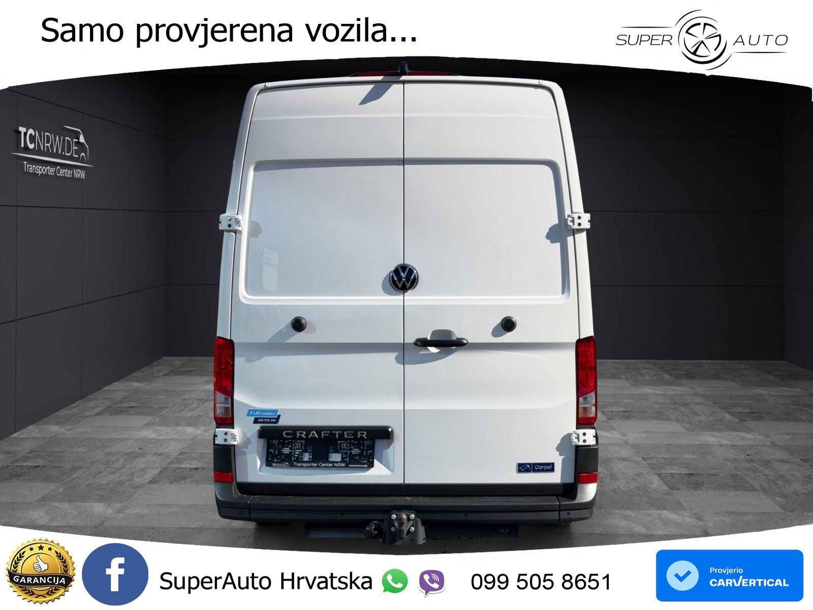 Volkswagen Crafter L4H3 7 Sitzer Automatik AHK 270° Türen 177 KS