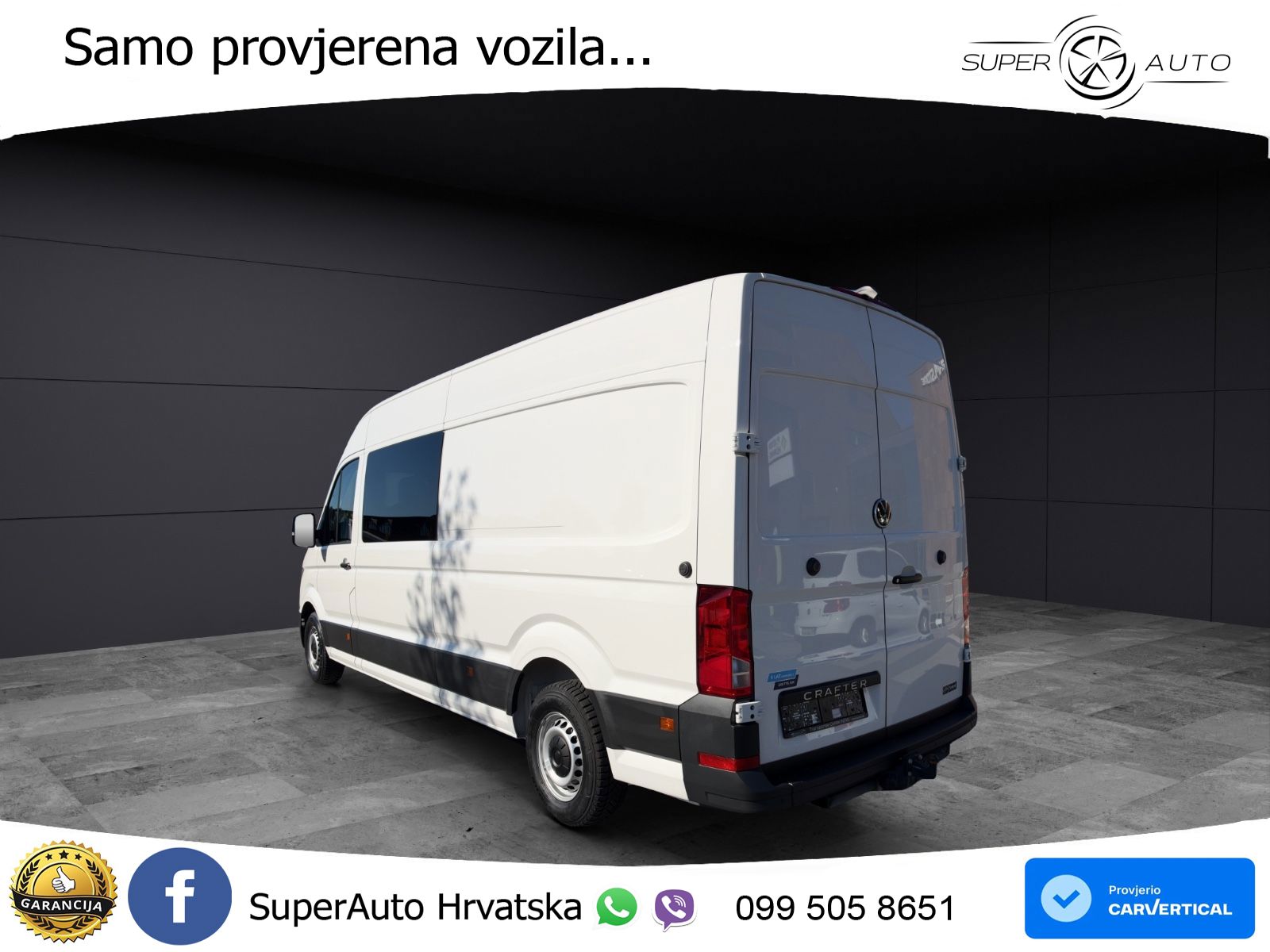 Volkswagen Crafter L4H3 7 Sitzer Automatik AHK 270° Türen 177 KS