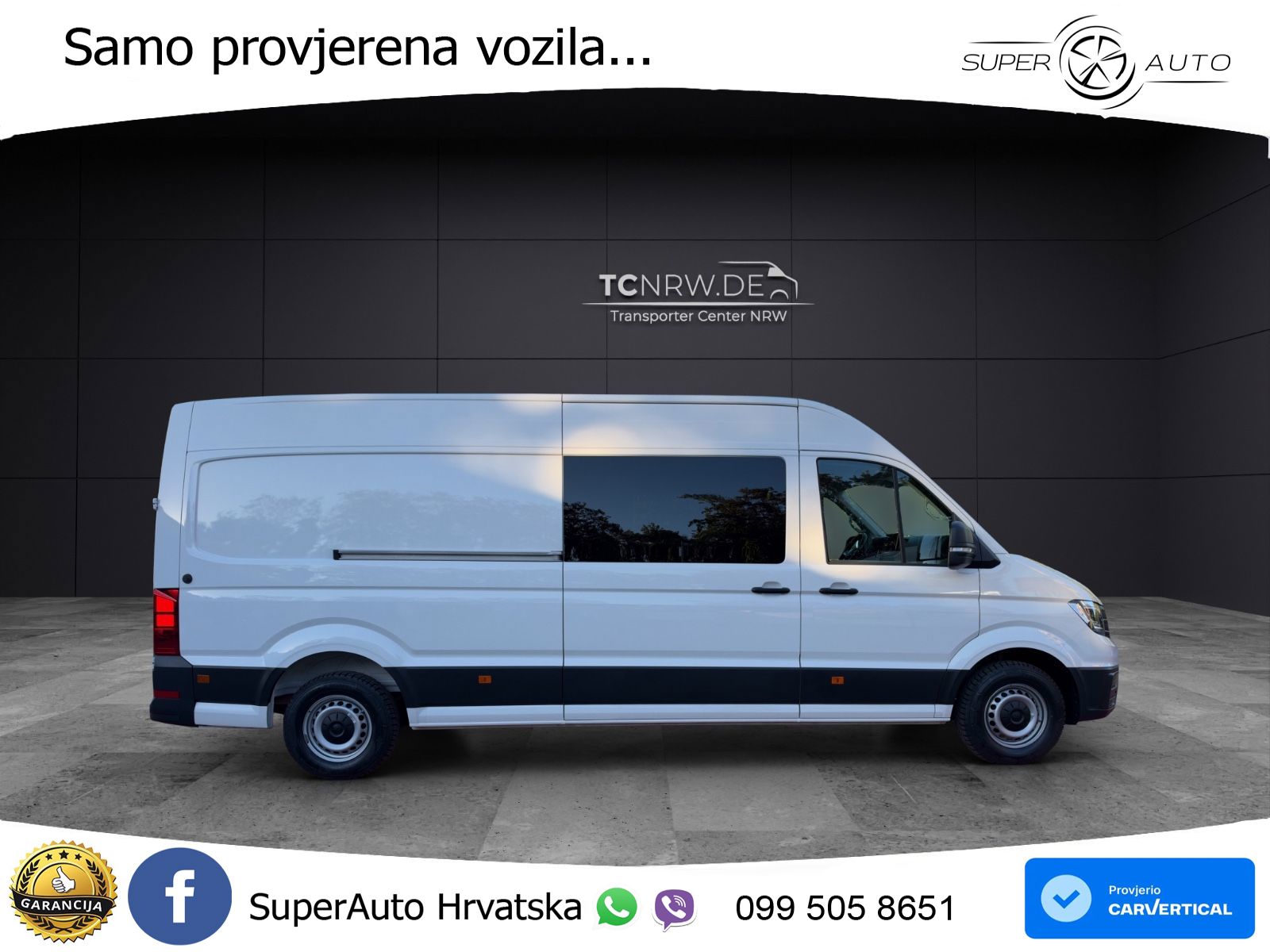 Volkswagen Crafter L4H3 7 Sitzer Automatik AHK 270° Türen 177 KS