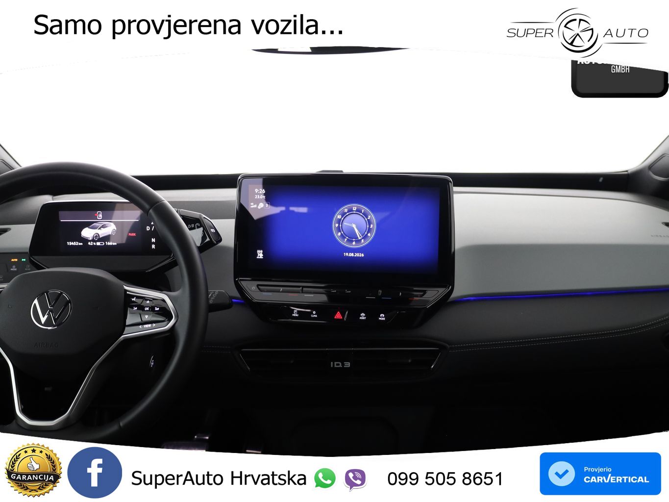 Volkswagen ID.3 Pro 62 kWh (204 KS) LED+GR SJED+ACC