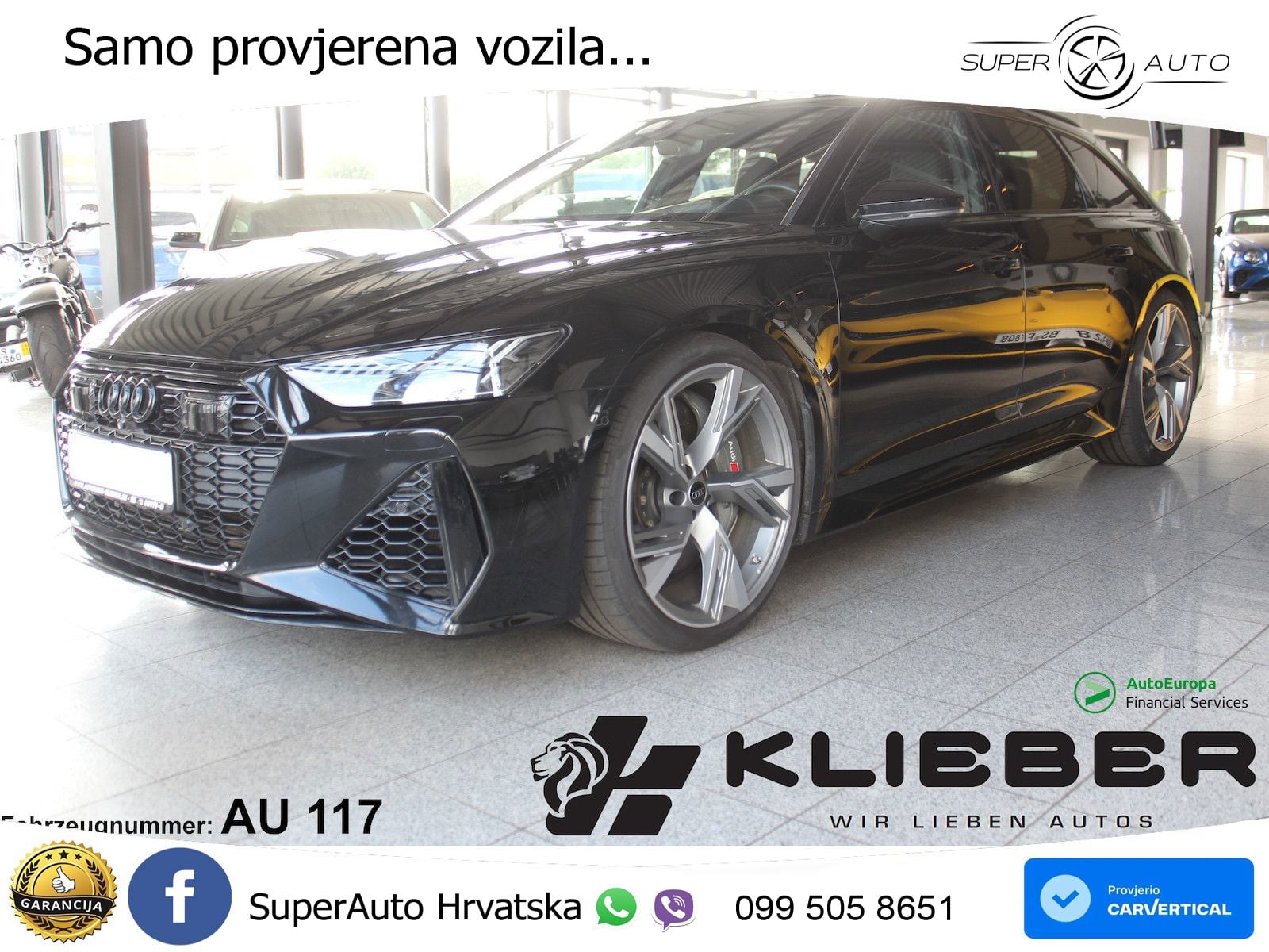 Audi RS6 Avant 4.0 TFSI V8 (600 KS) quattro Tiptronic ZRAČNI+ACC+GR SJED+KAM+PANO