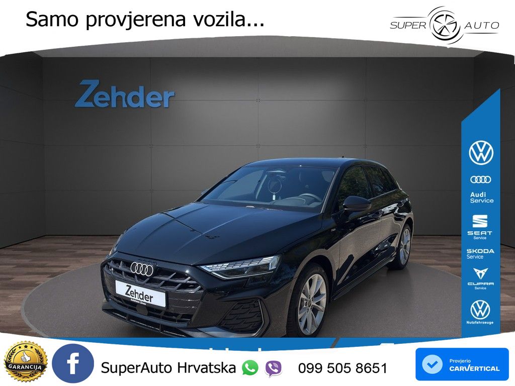 Audi A3 Sportback 40 TFSI (204 KS) quattro S tronic MATRIX+GR SJED+KAM