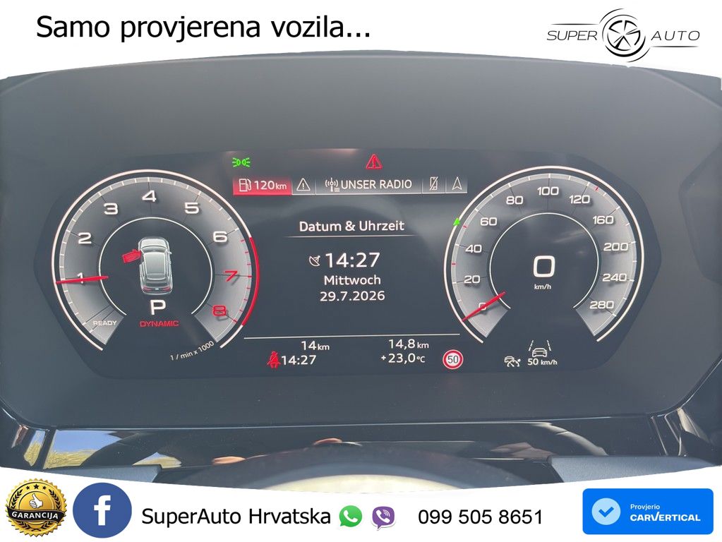 Audi A3 Sportback 40 TFSI (204 KS) quattro S tronic MATRIX+GR SJED+KAM